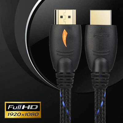 $3.99 • Buy AU 1M - 20M Strong Braided Nylon HDMI Cable 1.4v 1080P 4K 3D ARC Ethernet Lot