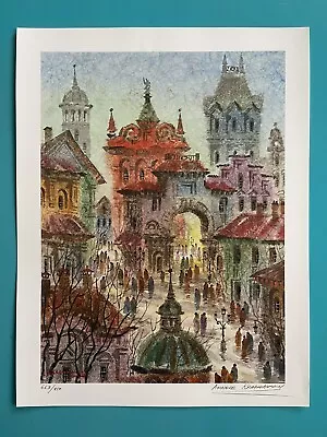 Memories Of Prague - Anatole Krasnyansky Lithograph  • $180