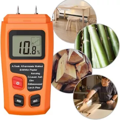 Wood Moisture Meter Hygrometer LCD Timber Damp Detector Logs Moisture Meter UK • £9.88