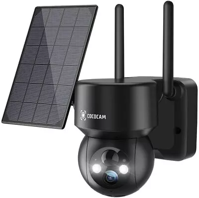Solar Security Camera 1080P PTZ Camera Outdoor Wireless Rechargeable Battery D • $35.99