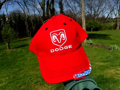 Nwt's! Officially Licensed Dodge Ram Red White Blue Ripped Look Snapback Cap Hat • $24.29