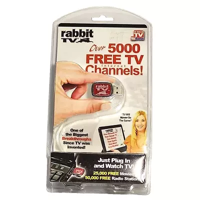 Rabbit TV By As Seen On TV Over 5000 Free Internet TV Channels Via USB PORT NIB • $9.68