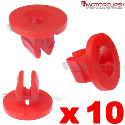 Undertray Shield Clips Screw Lock Nut For Ford Plastic Grommet Expanding Red X10 • £4.75
