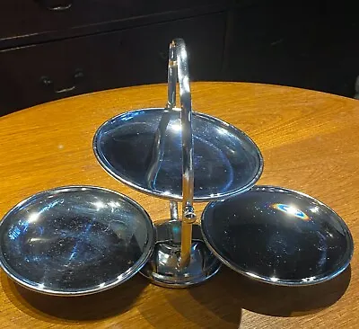 £25 • Buy Mid 20th C Fold -up Metal Sandwich Or  Cake Stand