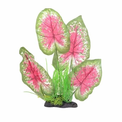 $7.99 • Buy Aquarium Decor Fish Tank Decoration Ornament Plastic Plant Green & Red 13  Tall