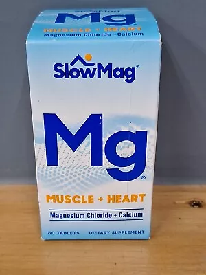 SlowMag Mg Magnesium Chloride And Calcium Dietary Supp  60 Tablets Exp 12/2024 • $14.99