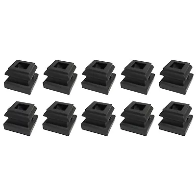 Flat Shoes With Hex Screw For 1/2  Square Balusters - Satin Black 10pcs - DH-30 • $21.99