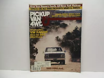 Jan. 1980  Pickup Van & 4WD  Magazine  Truck Parts Dodge Ford Chevy VW Rabbit • $8.49