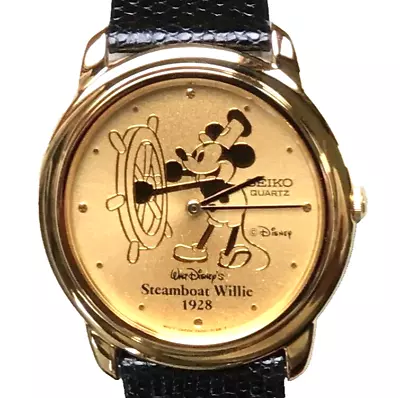 Disney LE Seiko Mens Steamboat Willie Mickey Mouse Watch! Retired But Unworn • $550