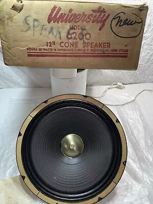 RARE Vintage 1950 University 12” Speaker Cone NOS W/Box Model 6200 30 Watts New • $129.99