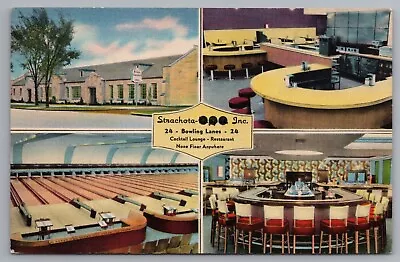 Strachota Milshore Bowl Inc. Milwaukee Wisconsin Linen Bowling Alley Postcard • $12.99