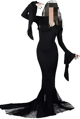 Morticia Addams Cosplay Costume Addams Family Black Dress Women's 1X/2X • $40