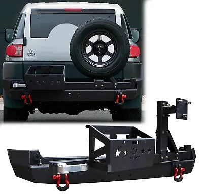 Vijay Rear Bumper With Tire Carrier&Oil Drum Rack For2007-2014 Toyota FJ Cruiser • $708.88