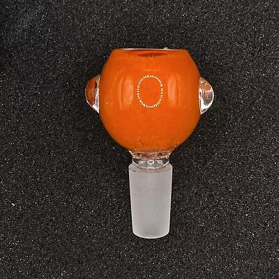 14mm Male Orange Round Glass Bowl - USA Fast Free Ship • $14.99