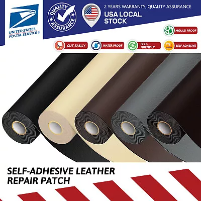 Leather Repair Renew SelfAdhesive Patch For Furniture Couch Car Seat Vinyl Chair • $8.99
