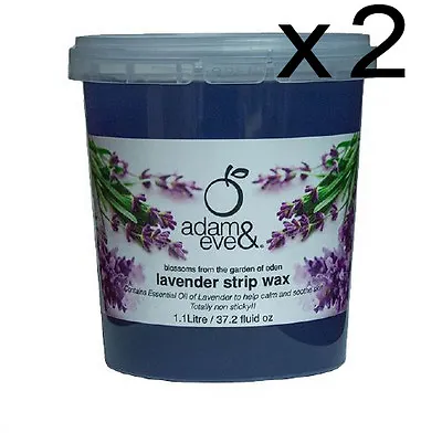 Adam & Eve Premium Lavender Strip Wax 800ml X2 - Waxing Hair Removal • $48