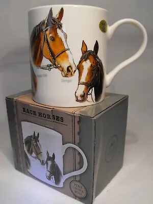 Horse Racing Gift Famous Race Horse Shergar Red Rum Nijinski China Mug Present • £8.99