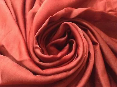 Om Vintage Multipurpose Sweing Art Silk Plane Brown Fabric B250 • $16.18