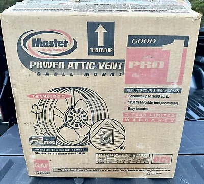 Master Flow Gable Mount Attic Fan 1280-CFM Electric Powered Silver Free Shipping • $89.99