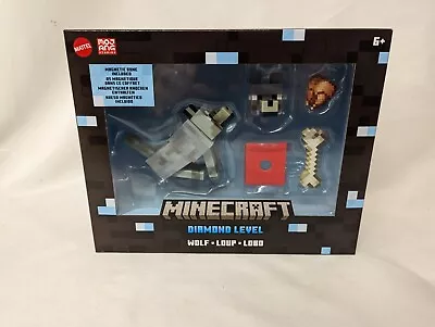 Minecraft Diamond Level Wolf Action Figure 5.5  Toy Collectible • £24.99