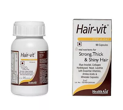 Healthaid  Hair-Vit One A Day 90 Capsules  For Strong Thick & Shiny Hair +FREE S • £41.62