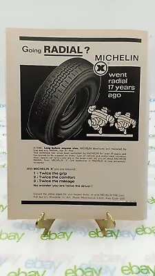 1965 Michelin X Radial Tire Color Vintage Print Ad Bibendum Man Tires 60s • $5.40