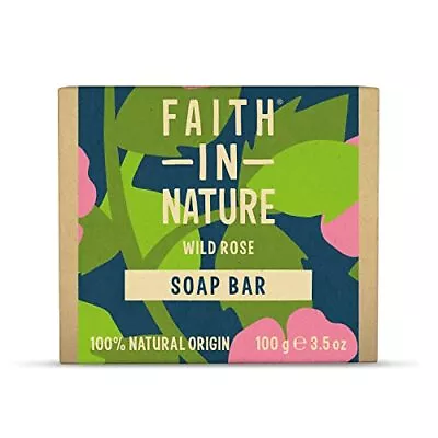 Faith In Nature Natural Wild Rose Hand Soap Bar Restoring Vegan & Cruelty • £3.99