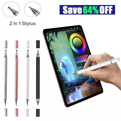 2in1 Stylus Touch Screen Pen Pencil For IPhone IPad Samsung Tablet Phone PC NEW • £2.74