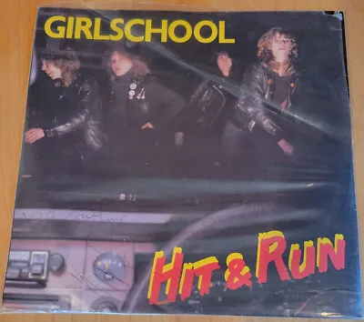 Girlschool   Hit And Run  + 2   10     AUTOGRAPHED     Bronze Records /UK  1981 • $199.99