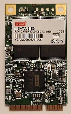 Innodisk 32GB MSATA ISLC 3IE3 DHMSR-32GD09BC1DC *OEM NEW* *TESTED* • $29.63