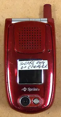 Sanyo SCP-8200(R) - Red And Silver ( Sprint ) Rare Flip Phone - Works / READ • $14.44