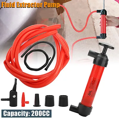 $13.98 • Buy Fluid Extractor Hand Pump Manual Suction Oil Fuel Disel Transmission Transfer US