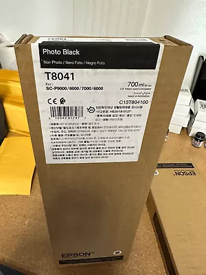 Epson Photo Black Ink T8041 Genuine ** SHIPS OVERBOXED ** 700ML Date: 5/2023 • $129.99