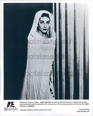 1994 Press Photo Opera Singer Maria Callas • $15