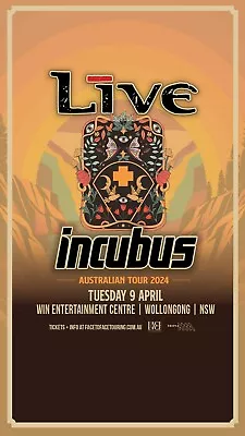 Concert Tickets Live/Incubus At WIN Stadium In Wollongong Sydney • $115