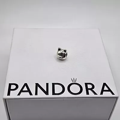 Genuine Pandora Curious Cat Head Charm ALE 925 #791706 • £20