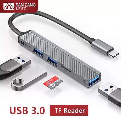 Multi USB 3.0 2.0 Hub 4 Port Fast Speed Slim Compact Expansion Smart Splitter • $12.99