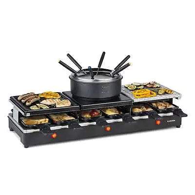 Fondue Set Electric Cheese Fondue Raclette Grill Pans Chocolate 12 Persons 1650W • £140.99