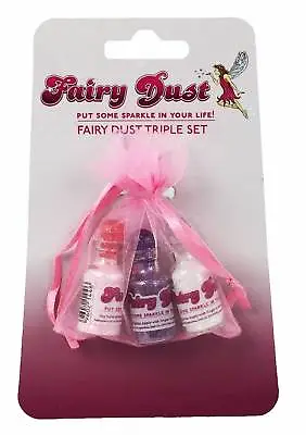 Fairy Dust Gift Set- 3 Bottles Of Fairy Dust (cosmetic Glitter) In Organza Bag • £5.50