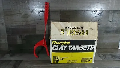 Vintage Champion Clay Pigeon Targets Box Of 61 With Manuel Thrower • $39.95