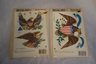 2 Vintage Decal Art Patriotic Eagles Meyercord Co 1981 • $15.99
