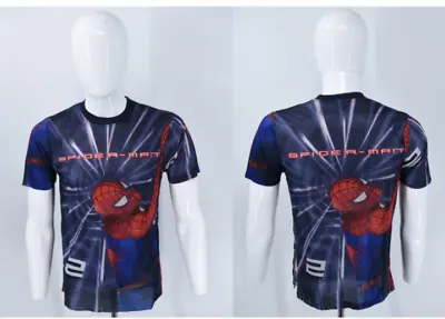 Vintage Spider-Man 2 2004 RARE!! AOP Lightweight Jersey T-Shirt Mens Small • $25