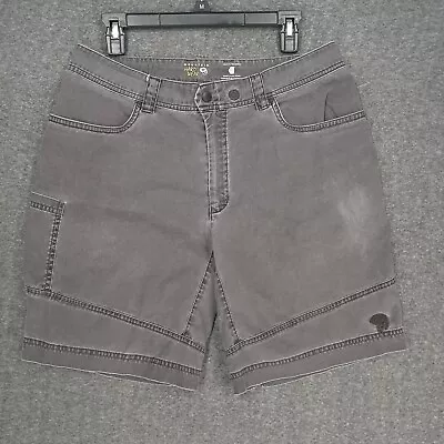 Mountain Hardwear Shorts Mens 32 (tag 34) Gray Faded Cotton Nylon Outdoor Hiking • $17.88