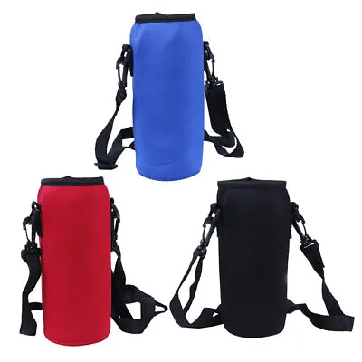 Water Bottle Sleeve Portable Neoprene Light Weight Water Drink Carrying Pouch • $11.29