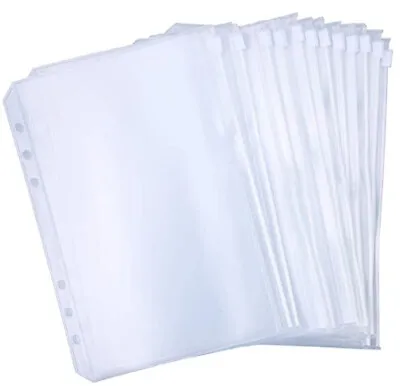 £2.99 • Buy A5 Zipper Binder Pocket PVC 6 Ring Binder Pouched Sleeve Notebook Refill
