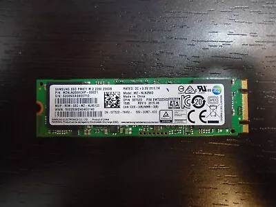 Used Samsung SSD PM871 M.2 256GB Hard Drive Stick - 91% Health • $5.60