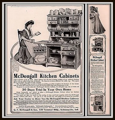 Ad Lot Of 2 Early 1900 's Ads Mcdougall Kitchen Cabinets China Kitchen  • $12.99