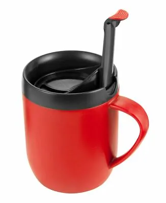 $25.99 • Buy New ZYLISS Hot Coffee Mug Travel French Press Plunger Cafetiere Red Thermos Lid