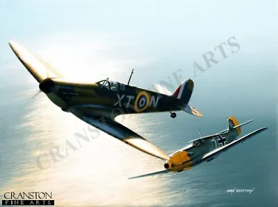 £1100 • Buy 609 Squadron  Original Aviation Painting Spitfire Ace George Gilroy