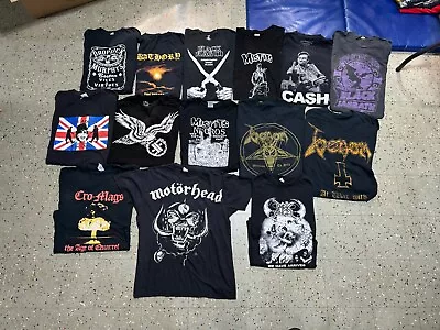 Vintage Band T Shirt Lot (14) Hardcore Punk Black Metal Thrash Speed Metal Doom • $36